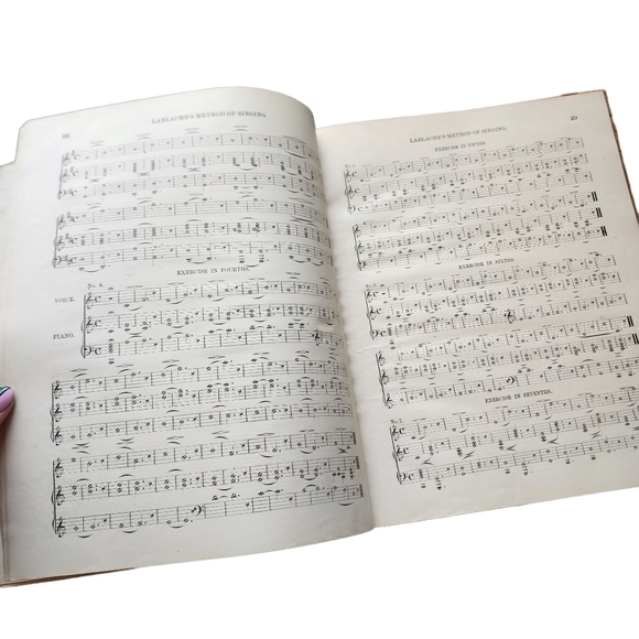 ANTIQUE 1890‎ LABLANCHE'S Complete Method of Singing Antique Book 1890 - Picture 8 of 10